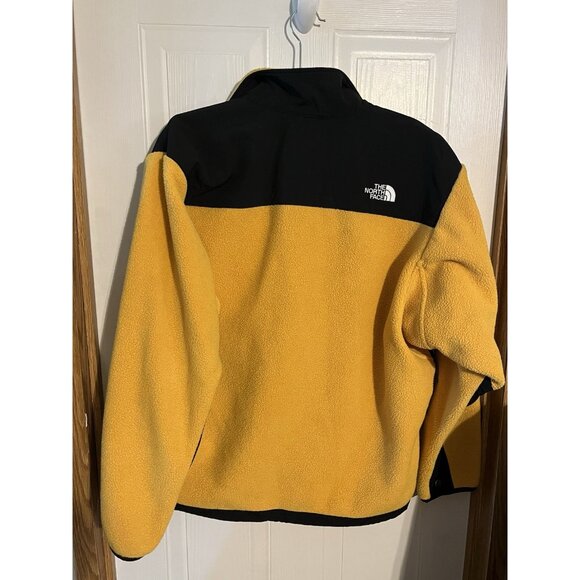 VTG 90s The North Face Denali Fleece Jacket Yellow Black Made in USA XL - Picture 15 of 16